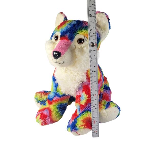 Fiesta Tie Dye Wolf Plush 10" Great Wolf Lodge Collectible Stuffed Animal - Picture 3 of 16